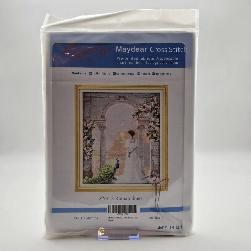 Maydear Roman Times Cross Stitch Kit Pre-Printed Fabric
